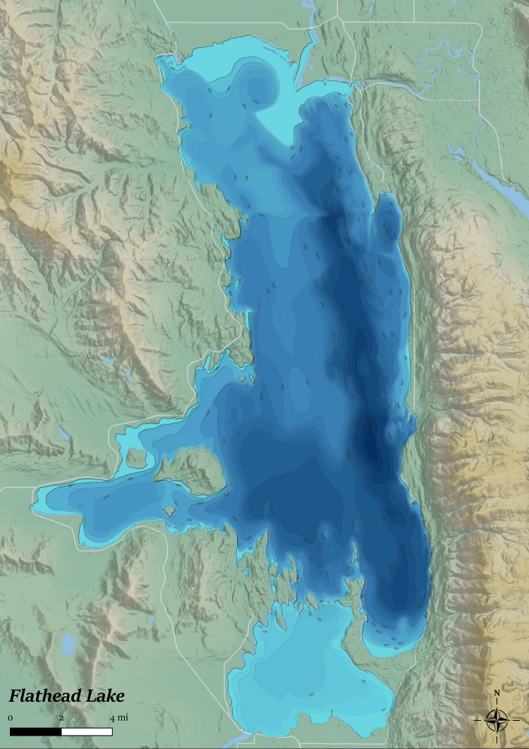 Flathead Lake Map